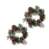 Christmas Candle Ring Small Artificial Red Berry Wreath Candle Holder Rings Centerpiece ChristmasTable Decoration (Green) Christmas Candle Ring Small Artificial Red Berry Wreath Candle Holder Rings Centerpiece ChristmasTable Decoration (Green)