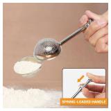 HULISEN Flour Duster for Baking, One-Handed Operation, 304 Stainless Steel Powdered Sugar Shaker Duster, Pick Up and Dust Flour Sifter, Gift Package HULISEN Flour Duster for Baking, One-Handed Operation, 304 Stainless Steel Powdered Sugar Shaker Duster, Pick Up and Dust Flour Sifter, Gift Package