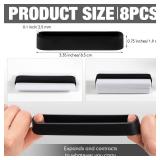 Set of 8 Elastic Money Bands - Silicone Wallet Bands, Cash Card Holder, Money Clip Alternative, with 4 PVC Cards for Men Women (Black) Set of 8 Elastic Money Bands - Silicone Wallet Bands, Cash Card Holder, Money Clip Alternative, with 4 PVC Cards for Men Women (Black)