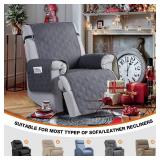 VANSOFY 100% Waterproof Recliner Chair Covers, Recliner Cover Non-Slip Dog Chair Cover Furniture Protector Washable Slipcover with Pocket, Elastic Straps for Pets, Dogs(Dark Gray, 23.6\') VANSOFY 100% Waterproof Recliner Chair Covers, Recliner Cover Non-Slip Dog Chair Cover Furniture Protector Washable Slipcover with Pocket, Elastic Straps for Pets, Dogs(Dark Gray, 23.6\')