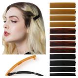 AURORA PIN 12pcs Hair Barrettes Set for Women and Girls, Hair Clips for Thick Thin Fine Hair, Non-metal Hair Accessories, Non-Slip Grip Handmade Snap Hairpin, BPA Free AURORA PIN 12pcs Hair Barrettes Set for Women and Girls, Hair Clips for Thick Thin Fine Hair, Non-metal Hair Accessories, Non-Slip Grip Handmade Snap Hairpin, BPA Free