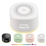Travel White Noise Sound Machine 20 Sounds, Portable Sound Machine for Adults Sleep, Mini Sleep Aid with Adjustable Volume, 3 Timers, Colorful Night Light, Rechargeable for Baby, Home, Registry Gift Travel White Noise Sound Machine 20 Sounds, Portable Sound Machine for Adults Sleep, Mini Sleep Aid with Adjustable Volume, 3 Timers, Colorful Night Light, Rechargeable for Baby, Home, Registry Gift