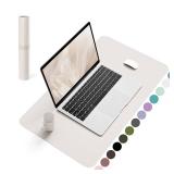 YSAGi Non-Slip Leather Desk Pad, Waterproof Laptop Computer Desk Keyboard Mat, Table Protector Blotter Mat, Large Mouse Pad for Office/Work/Home/Decor(Apricot Gray, 23.6\' x 13.7\') YSAGi Non-Slip Leather Desk Pad, Waterproof Laptop Computer Desk Keyboard Mat, Table Protector Blotter Mat, Large Mouse Pad for Office/Work/Home/Decor(Apricot Gray, 23.6\' x 13.7\')