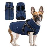 Dog Winter Coat with Harness Built-in | Waterproof Dog Jacket with Zipper & Fleece Lining | Reflective Cold Weather Coat for Small Medium Large Dogs Dog Winter Coat with Harness Built-in | Waterproof Dog Jacket with Zipper & Fleece Lining | Reflective Cold Weather Coat for Small Medium Large Dogs