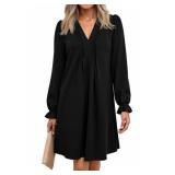 Dokotoo Womens Dresses V Neck Elegant Plus Size Shirt Dresses Long Puff Sleeve Fall Dress Classy Black Midi Dress for Beach Party Work Business Outfit Large Dokotoo Womens Dresses V Neck Elegant Plus Size Shirt Dresses Long Puff Sleeve Fall Dress Classy Black Midi Dress for Beach Party Work Business Outfit Large