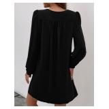 Dokotoo Womens Dresses V Neck Elegant Plus Size Shirt Dresses Long Puff Sleeve Fall Dress Classy Black Midi Dress for Beach Party Work Business Outfit Large Dokotoo Womens Dresses V Neck Elegant Plus Size Shirt Dresses Long Puff Sleeve Fall Dress Classy Black Midi Dress for Beach Party Work Business Outfit Large