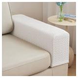 Yoovat Couch Arm Covers Sofa Arm Cover armrest Covers for Sofa Couch Armrest Cover Chair Arm Cover Set of 2 (Texture-Cream White, Medium (Set of 2)) Yoovat Couch Arm Covers Sofa Arm Cover armrest Covers for Sofa Couch Armrest Cover Chair Arm Cover Set of 2 (Texture-Cream White, Medium (Set of 2))