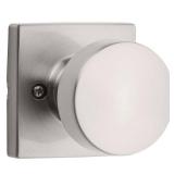 Pismo Satin Nickel Square Half-Dummy Flat Door Knob 4pk Pismo Satin Nickel Square Half-Dummy Flat Door Knob 4pk
