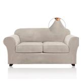 PrinceDeco Velvet Couch Cover Loveseat Covers for 2 Cushion Couch 3 Piece Sofa Covers for Dogs Washable Loveseat Covers Width Up to 72 Inch No Slip Stretch Sofa Slipcover(Medium, French Oak) PrinceDeco Velvet Couch Cover Loveseat Covers for 2 Cushion Couch 3 Piece Sofa Covers for Dogs Washable Loveseat Covers Width Up to 72 Inch No Slip Stretch Sofa Slipcover(Medium, French Oak)