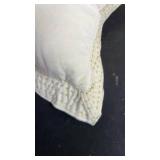 Magaschoni White Decorative Pillow with Gold Stitching Magaschoni White Decorative Pillow with Gold Stitching