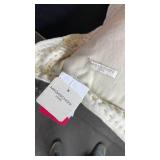 Magaschoni White Decorative Pillow with Gold Stitching Magaschoni White Decorative Pillow with Gold Stitching