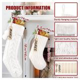 Celltestria 6pcs Knitted Christmas Hanging Stockings Decoration, 18Inches 15inch Cream White Ivory Large Cable Xmas Personalized Knit Stocking with Name Tags for Home Farmhouse Holiday Party Decor Celltestria 6pcs Knitted Christmas Hanging Stockings Decoration, 18Inches 15inch Cream White Ivory Large Cable Xmas Personalized Knit Stocking with Name Tags for Home Farmhouse Holiday Party Decor