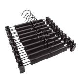 Guhmctt 10 Pack Pants Hangers with Adjustable Non-Slip Clips Anti-Rust Hanging Hook for Trouser,Skirts,Jeans,Clothes Hangers Black Guhmctt 10 Pack Pants Hangers with Adjustable Non-Slip Clips Anti-Rust Hanging Hook for Trouser,Skirts,Jeans,Clothes Hangers Black