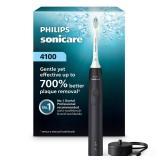 Philips Sonicare 4100 Series Electric Toothbrush - Sonic Toothbrush with Advanced Sonic Technology, Pressure Sensor, Two Intensity Settings, Smartimer & Quadpacer, Black, Model HX3681/24 *base used, n Philips Sonicare 4100 Series Electric Toothbrush - Sonic Toothbrush with Advanced Sonic Technology, Pressure Sensor, Two Intensity Settings, Smartimer & Quadpacer, Black, Model HX3681/24 *base used, n