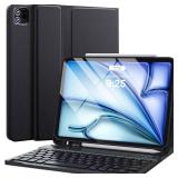 CHESONA for iPad Air 11 Inch Case with Keyboard M3/M2 (2025/2024), Rechargeable Wireless Keyboard, Detachable - Pencil Holder, for iPad Pro 11 (4th/3rd/2nd/1st Gen) & iPad Air 5th/4th Gen, Black CHESONA for iPad Air 11 Inch Case with Keyboard M3/M2 (2025/2024), Rechargeable Wireless Keyboard, Detachable - Pencil Holder, for iPad Pro 11 (4th/3rd/2nd/1st Gen) & iPad Air 5th/4th Gen, Black