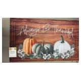 4 pack of assorted fall- themed door mats 4 pack of assorted fall- themed door mats