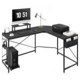 Black computer desk Black computer desk