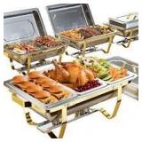 Chafing Dishes for Buffet 4 Pack 7pan, 9QT Chafing Dishes for Buffet 4 Pack 7pan, 9QT