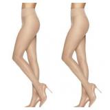 FACTORY SEALED - L'eggs Sheer Energy Women's 2pk Pantyhose - Nude B: High Waisted, Knit, Solid Pattern, Nylon & Spandex FACTORY SEALED - L'eggs Sheer Energy Women's 2pk Pantyhose - Nude B: High Waisted, Knit, Solid Pattern, Nylon & Spandex