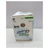 FACTORY SEALED - L'eggs Sheer Energy Women's 2pk Pantyhose - Nude B: High Waisted, Knit, Solid Pattern, Nylon & Spandex FACTORY SEALED - L'eggs Sheer Energy Women's 2pk Pantyhose - Nude B: High Waisted, Knit, Solid Pattern, Nylon & Spandex