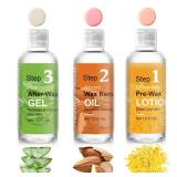 APPEARS NEW - Mini Pre Wax Spray and After Wax Spray, Triple-bottle Set After Wax Care with Pre Wax Cleanser, Wax Remover Oil and Skin Soother Organic Aloe Vera Gel for Sensitive Skin. Exp 2/2028 APPEARS NEW - Mini Pre Wax Spray and After Wax Spray, Triple-bottle Set After Wax Care with Pre Wax Cleanser, Wax Remover Oil and Skin Soother Organic Aloe Vera Gel for Sensitive Skin. Exp 2/2028