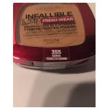 FACTORY SEALED - L Oreal Paris Infallible Up to 24H Fresh Wear Pressed Powder Sienna 0.31 oz FACTORY SEALED - L Oreal Paris Infallible Up to 24H Fresh Wear Pressed Powder Sienna 0.31 oz