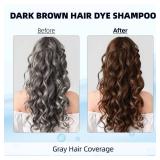 FACTORY SEALED - Ivnil Dark Brown Hair Dye Shampoo 3 in 1 for Women/Men Hair Color for Grey Coverage Seimi Permanent Instant Champu Para Canas Mujer for Men FACTORY SEALED - Ivnil Dark Brown Hair Dye Shampoo 3 in 1 for Women/Men Hair Color for Grey Coverage Seimi Permanent Instant Champu Para Canas Mujer for Men