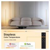 Marlrin Minimalist Corner Floor Lamp 2700K-6500K Dimmable with Remote Control 57.8 Height Metal Slim Ambient Standing LED Light Modern Design Decorative Lamp for Living Room Bedroom (Gold) Marlrin Minimalist Corner Floor Lamp 2700K-6500K Dimmable with Remote Control 57.8 Height Metal Slim Ambient Standing LED Light Modern Design Decorative Lamp for Living Room Bedroom (Gold)