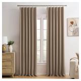 KEQIAOSUOCAI Pinch Pleated Blackout Curtains 92 Inch Long 2 Panels for Bedroom Living Room Thermal Insulated Black Out Window Curtain Pinched Pleat Drape with Hooks (W40 x L92 Inch, Cappuccino) KEQIAOSUOCAI Pinch Pleated Blackout Curtains 92 Inch Long 2 Panels for Bedroom Living Room Thermal Insulated Black Out Window Curtain Pinched Pleat Drape with Hooks (W40 x L92 Inch, Cappuccino)