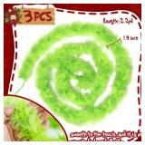 Tsorode Christmas Garland for Tree,Faux Feather Christmas Tree Garland,Lime Green Garlands for Tree Stairs Mantle Railing Indoor Outdoor Xmas Decorations Tsorode Christmas Garland for Tree,Faux Feather Christmas Tree Garland,Lime Green Garlands for Tree Stairs Mantle Railing Indoor Outdoor Xmas Decorations