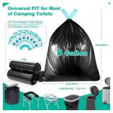 Portable Toilet Bags with Poo Gel Set, 8 Gallon Camping Toilet Bags with Absorbent Gels, Waste Bags, Leak-Proof Trash Bag for Camping Potty, Traveling Portable Toilet Bags with Poo Gel Set, 8 Gallon Camping Toilet Bags with Absorbent Gels, Waste Bags, Leak-Proof Trash Bag for Camping Potty, Traveling
