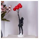ILYISFMTY Flying Balloons Girl Statue,Resin Figure Sculpture Crafts Ornament Modern Art Sculptures for Home Decor,Anti-war Theme ILYISFMTY Flying Balloons Girl Statue,Resin Figure Sculpture Crafts Ornament Modern Art Sculptures for Home Decor,Anti-war Theme
