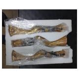 Dwelloria Set of 3 African Women Resin Figurines Black and Gold Tribal Lady Sculptures for Living Room, Shelf, Office or Entryway Decor, Modern Ethnic Home Decoration Dwelloria Set of 3 African Women Resin Figurines Black and Gold Tribal Lady Sculptures for Living Room, Shelf, Office or Entryway Decor, Modern Ethnic Home Decoration