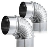 Hicarer 2 Pcs 4 Inch 90 Degree Galvanized Dryer Elbow Vent Tube Connector Adjustable Dryer Vent Elbow Connector for 4 HVAC Duct Pipe Hose Ductwork Hicarer 2 Pcs 4 Inch 90 Degree Galvanized Dryer Elbow Vent Tube Connector Adjustable Dryer Vent Elbow Connector for 4 HVAC Duct Pipe Hose Ductwork
