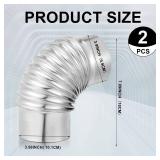 Hicarer 2 Pcs 4 Inch 90 Degree Galvanized Dryer Elbow Vent Tube Connector Adjustable Dryer Vent Elbow Connector for 4 HVAC Duct Pipe Hose Ductwork Hicarer 2 Pcs 4 Inch 90 Degree Galvanized Dryer Elbow Vent Tube Connector Adjustable Dryer Vent Elbow Connector for 4 HVAC Duct Pipe Hose Ductwork