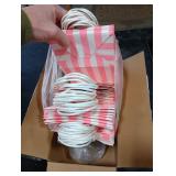 Ronvir 50Pcs Small Paper Gift Bags Bulk, 5.25 x 3.75 x 8 Kraft Paper Bag for Party Favors,Valentine's Day, Birthday, Wedding, Goodie, Retail, Jewelry - Pink Stripe Ronvir 50Pcs Small Paper Gift Bags Bulk, 5.25 x 3.75 x 8 Kraft Paper Bag for Party Favors,Valentine's Day, Birthday, Wedding, Goodie, Retail, Jewelry - Pink Stripe