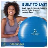 ProBody Pilates Exercise Ball - Multiple Sizes Gym Grade Balance Ball for Fitness, Workout, Pregnancy & Physical Therapy, Stability Yoga Ball Chair (Blue, 65cm) ProBody Pilates Exercise Ball - Multiple Sizes Gym Grade Balance Ball for Fitness, Workout, Pregnancy & Physical Therapy, Stability Yoga Ball Chair (Blue, 65cm)
