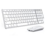 seenda Bluetooth Keyboard and Mouse Combo for Mac, SKM64-2 Rechargeable Slim Wireless Keyboard Mouse Compact, 3 Multi-Device Connection, Compatible for Mac, MacBook Pro/Air, iPad, iPhone, White Silver seenda Bluetooth Keyboard and Mouse Combo for Mac, SKM64-2 Rechargeable Slim Wireless Keyboard Mouse Compact, 3 Multi-Device Connection, Compatible for Mac, MacBook Pro/Air, iPad, iPhone, White Silver