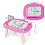 Kikidex Toddler Toys for 1-3 Years, Sturdy Magnetic Doodle Board, Reusable, No Mess, Educational Learning Toys for Kids' Birthday (Rose) Kikidex Toddler Toys for 1-3 Years, Sturdy Magnetic Doodle Board, Reusable, No Mess, Educational Learning Toys for Kids' Birthday (Rose)