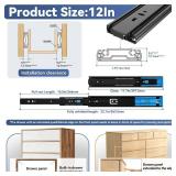 ToBeGreat Push to Open Soft Close Drawer Slides 12 Inch Side Mount Dresser Runner Black,2/3 Full Extension Ball Bearing 100 LB Kitchen Nightstand Glides Rails 1 Pair ToBeGreat Push to Open Soft Close Drawer Slides 12 Inch Side Mount Dresser Runner Black,2/3 Full Extension Ball Bearing 100 LB Kitchen Nightstand Glides Rails 1 Pair