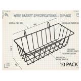 Oungy 10 PCS Wire Baskets Wall Grid Panel Hanging Wire Basket Hanging Wall Baskets No Drilling Wall Hanging Baskets Grid Wall Storage Basket for Kitchen Bathroom Home Decor Supplies, Black Oungy 10 PCS Wire Baskets Wall Grid Panel Hanging Wire Basket Hanging Wall Baskets No Drilling Wall Hanging Baskets Grid Wall Storage Basket for Kitchen Bathroom Home Decor Supplies, Black