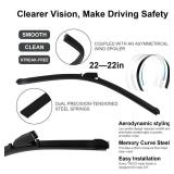 Alpmosn 22 + 22 Windshield Wiper Blades (Set of 2), Premium All-Seasons Quality Wiper Blades Easy Installation, Automotive Replacement Durable Exterior Accessories Alpmosn 22 + 22 Windshield Wiper Blades (Set of 2), Premium All-Seasons Quality Wiper Blades Easy Installation, Automotive Replacement Durable Exterior Accessories