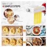 Antree Pasta Maker Attachment 3 in 1 Set for KitchenAid Stand Mixers Included Pasta Sheet Roller, Spaghetti Cutter, Fettuccine Cutter Maker Accessories and Cleaning Brush Antree Pasta Maker Attachment 3 in 1 Set for KitchenAid Stand Mixers Included Pasta Sheet Roller, Spaghetti Cutter, Fettuccine Cutter Maker Accessories and Cleaning Brush