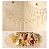 Stuffed Animal Storage Hammock or Net Corner - Large Toy Hammock Net for Stuffed Animals Room Decor - Cute Stuff Animal Organizer Plush Holder - Kids Baby Nursery Essentials Wall Bedroom Home Decor Stuffed Animal Storage Hammock or Net Corner - Large Toy Hammock Net for Stuffed Animals Room Decor - Cute Stuff Animal Organizer Plush Holder - Kids Baby Nursery Essentials Wall Bedroom Home Decor