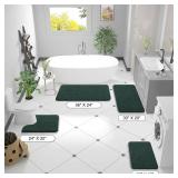 OLANLY Bathroom Rugs 36x24, Extra Soft Absorbent Chenille Bath Rugs, Rubber Backing Quick Dry, Machine Washable Bath Mats for Bathroom Floor, Tub and Shower, Home Decor Accessories, Blackish Green OLANLY Bathroom Rugs 36x24, Extra Soft Absorbent Chenille Bath Rugs, Rubber Backing Quick Dry, Machine Washable Bath Mats for Bathroom Floor, Tub and Shower, Home Decor Accessories, Blackish Green