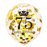 SHUNTAI 75th Birthday Balloons Black and Gold 75th Birthday Decorations for Men Women Happy 75 Birthday Latex Confetti Balloon 75 Years Old Theme Party Decor Supplies 15 Pack 12 Inch SHUNTAI 75th Birthday Balloons Black and Gold 75th Birthday Decorations for Men Women Happy 75 Birthday Latex Confetti Balloon 75 Years Old Theme Party Decor Supplies 15 Pack 12 Inch