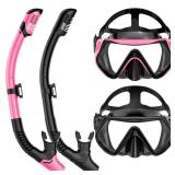 Snorkeling Gear for Adults, Dry-Top Snorkel Set Scuba Diving mask, Snorkel Mask, Panoramic Anti-Leak Anti-Fog Tempered Glass Lens, Swimming Training Snorkeling Packages Snorkeling Gear for Adults, Dry-Top Snorkel Set Scuba Diving mask, Snorkel Mask, Panoramic Anti-Leak Anti-Fog Tempered Glass Lens, Swimming Training Snorkeling Packages