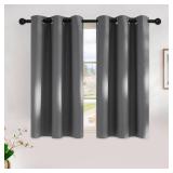NICETOWN Grey Kitchen Blackout Short Curtain Panels for Bedroom, 45 Inch Long Thermal Insulated Grommet Top Blackout Draperies and Drapes (2 Panels, W42 x L45 -Inch, Grey) NICETOWN Grey Kitchen Blackout Short Curtain Panels for Bedroom, 45 Inch Long Thermal Insulated Grommet Top Blackout Draperies and Drapes (2 Panels, W42 x L45 -Inch, Grey)