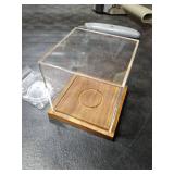 Baseball Display Case, No Assembly Required Clear Cube Tennis Ball Holder with Solid Wooden Base, Autograph Baseball Stand Box for Single Ball (1 Pack) Baseball Display Case, No Assembly Required Clear Cube Tennis Ball Holder with Solid Wooden Base, Autograph Baseball Stand Box for Single Ball (1 Pack)