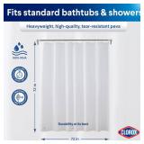 CLOROX Shower Curtain Liner, Premium Lightweight Flexible Waterproof 8g PEVA for Bathroom with Weighted Magnets, Standard Size 72 x 72, White 1 Pack CLOROX Shower Curtain Liner, Premium Lightweight Flexible Waterproof 8g PEVA for Bathroom with Weighted Magnets, Standard Size 72 x 72, White 1 Pack